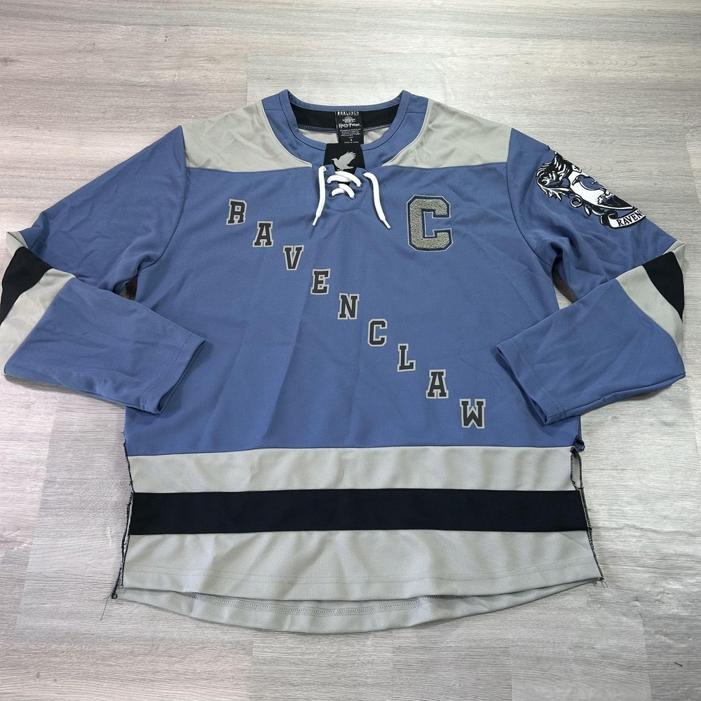 Harry Potter Ravenclaw Jersey Shirt Mens Small Blue Hockey‎ Long Sleeve BoxLunch